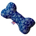 Mirage Pet Products Blue Western 8 in. Stuffing Free Bone Dog Toy 1258-SFTYBN8